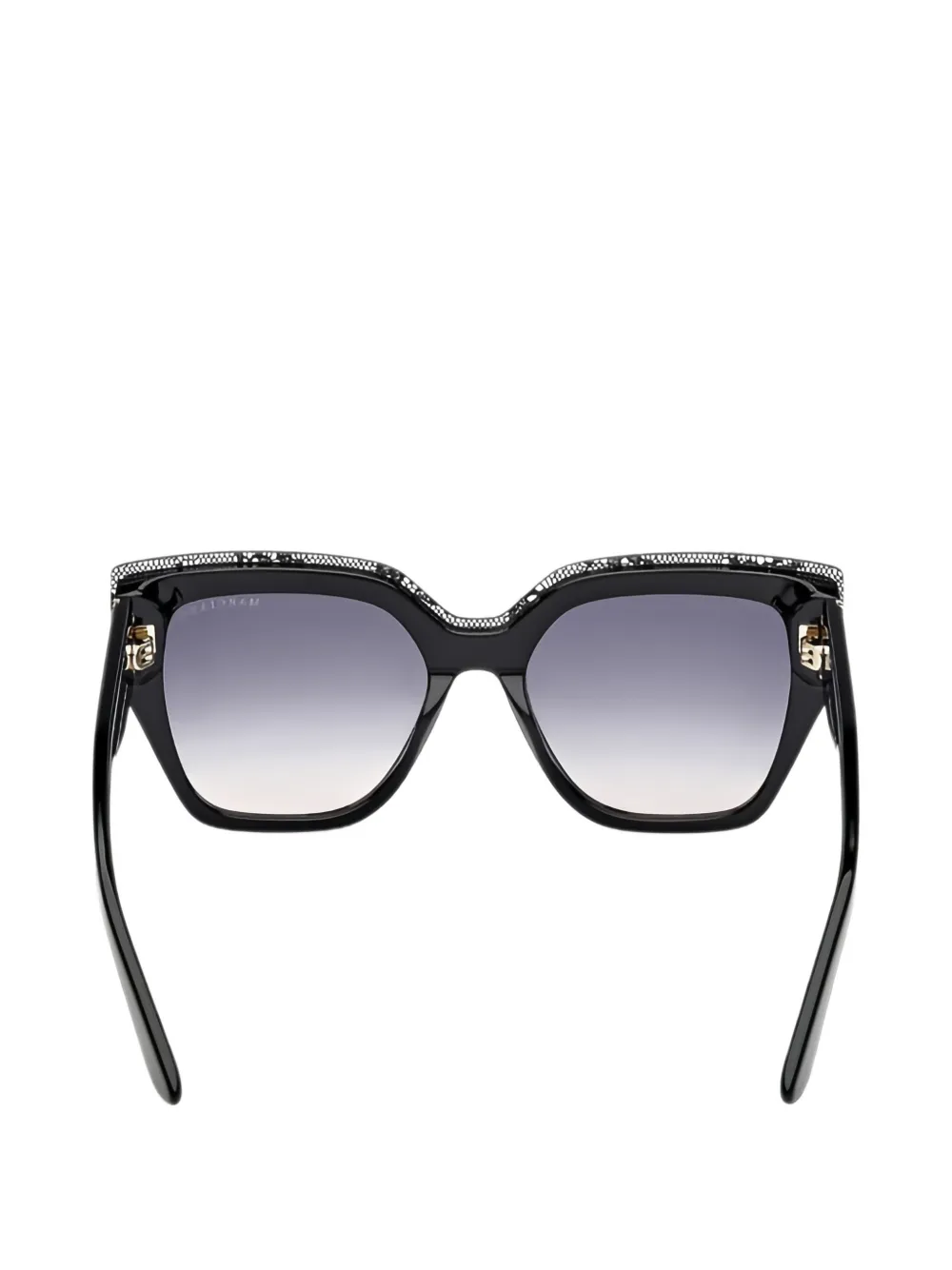 GUESS EYEWEAR Zonnebril met cat-eye montuur en kanten detail Zwart