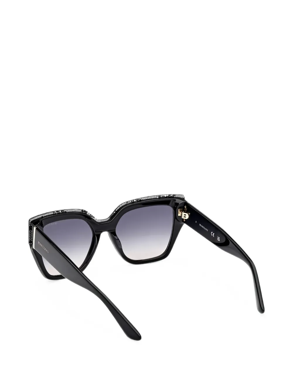 GUESS EYEWEAR Zonnebril met cat-eye montuur en kanten detail Zwart