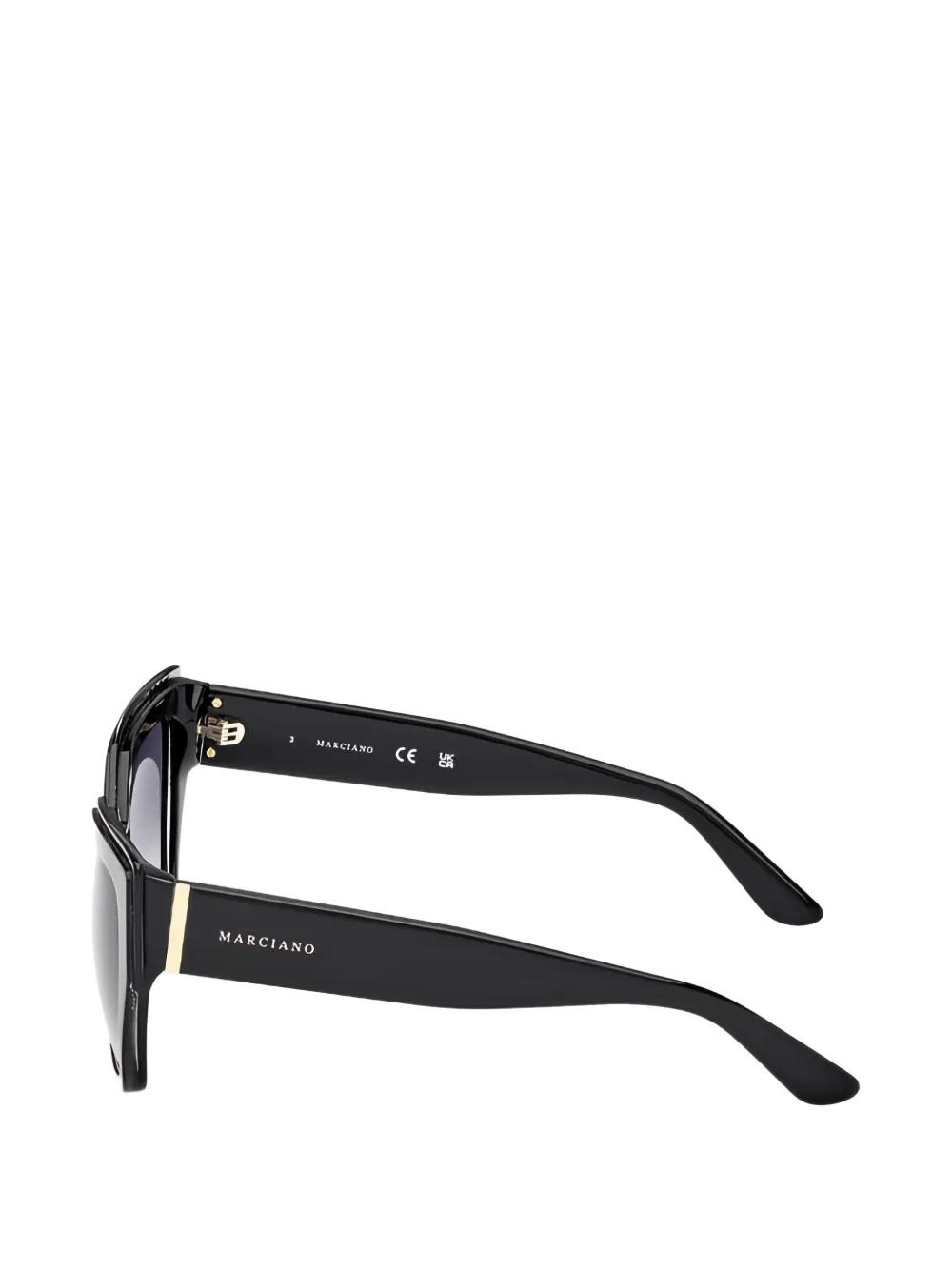 GUESS EYEWEAR Zonnebril met cat-eye montuur en kanten detail Zwart
