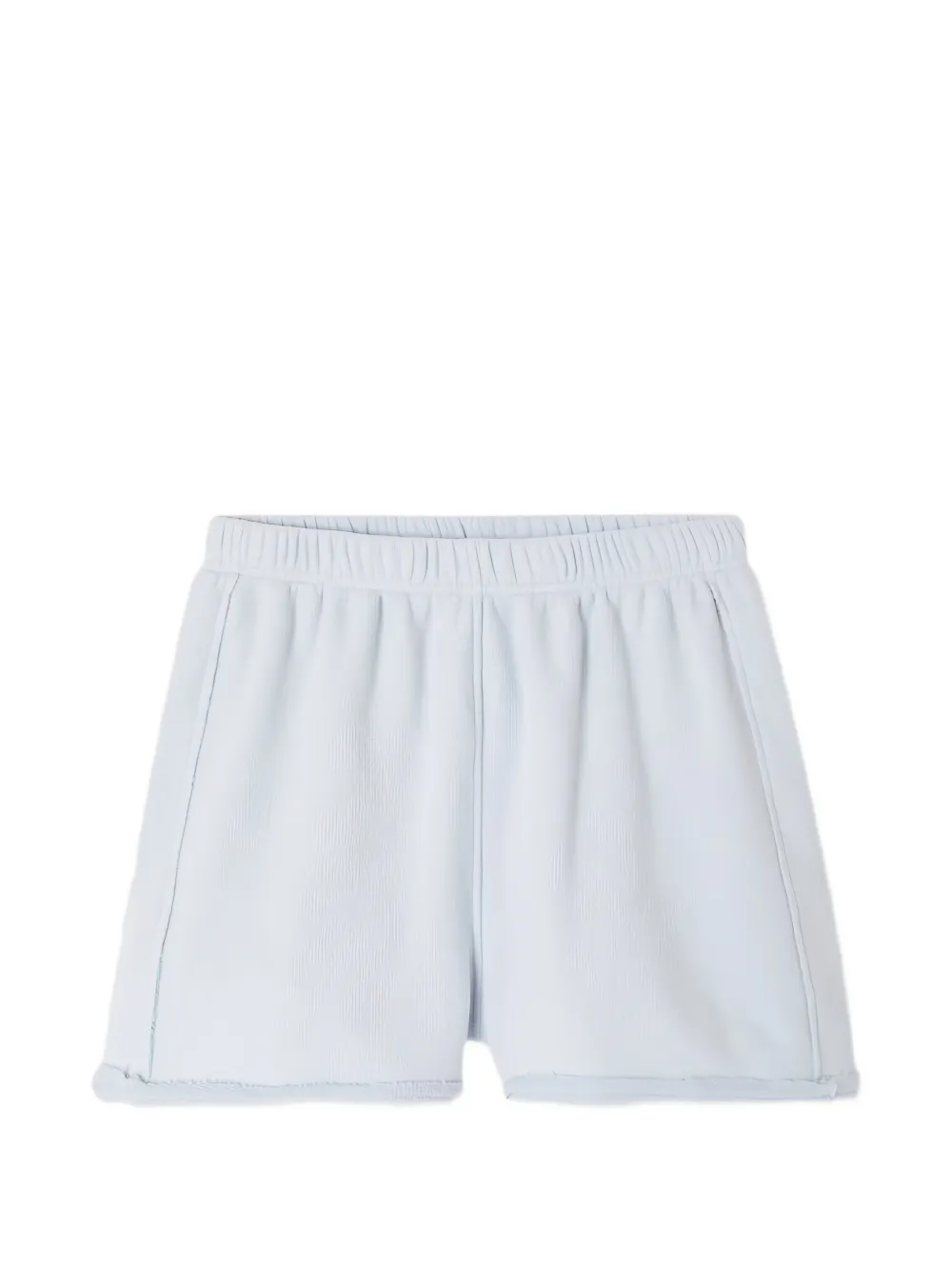 American Vintage logo-print raw-cut shorts - Blu