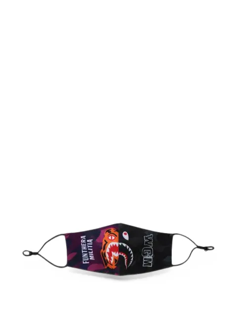 A BATHING APE® Shark-print face mask