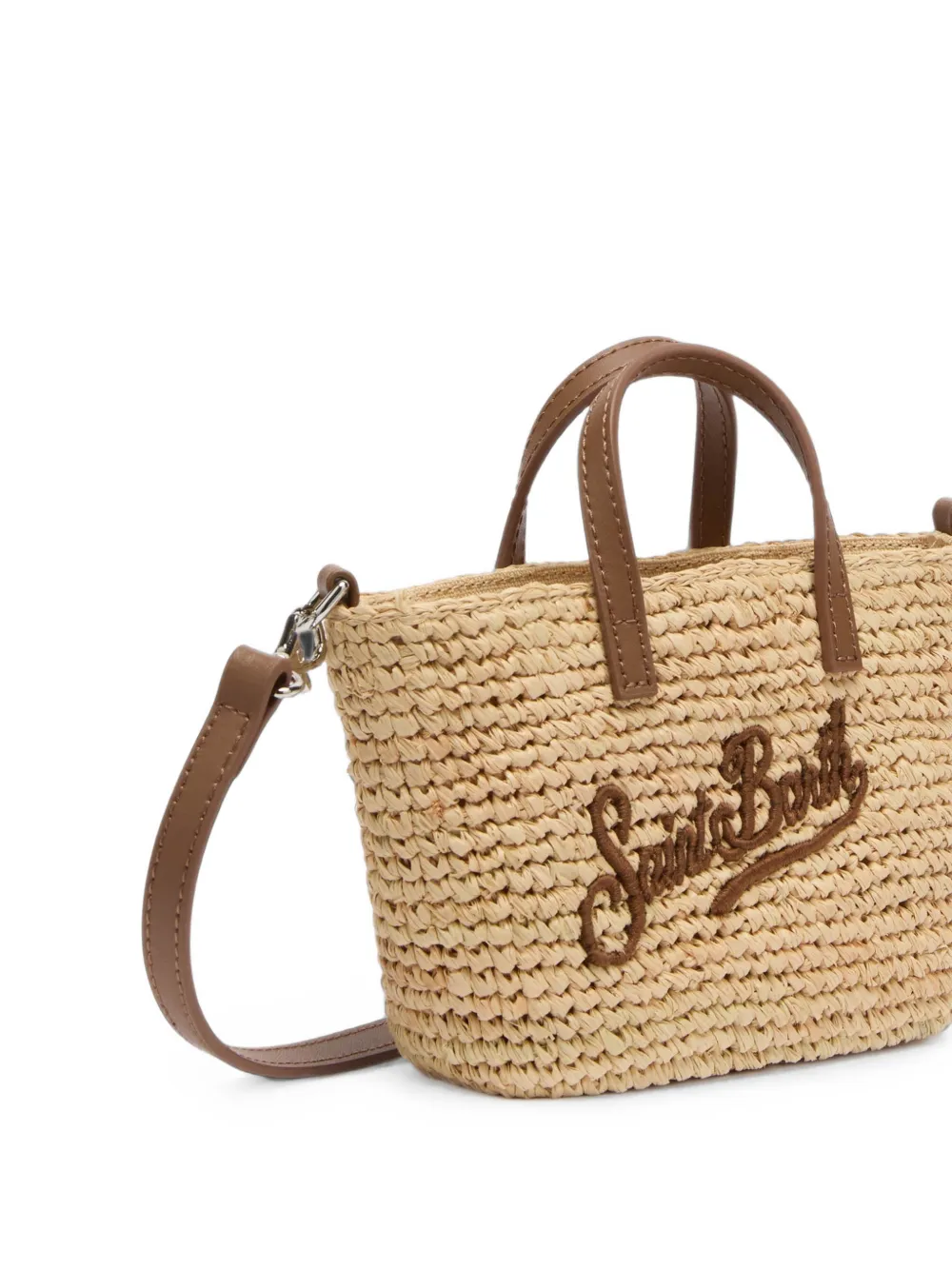 MC2 Saint Barth Kids City mini-shopper met borduurwerk Beige