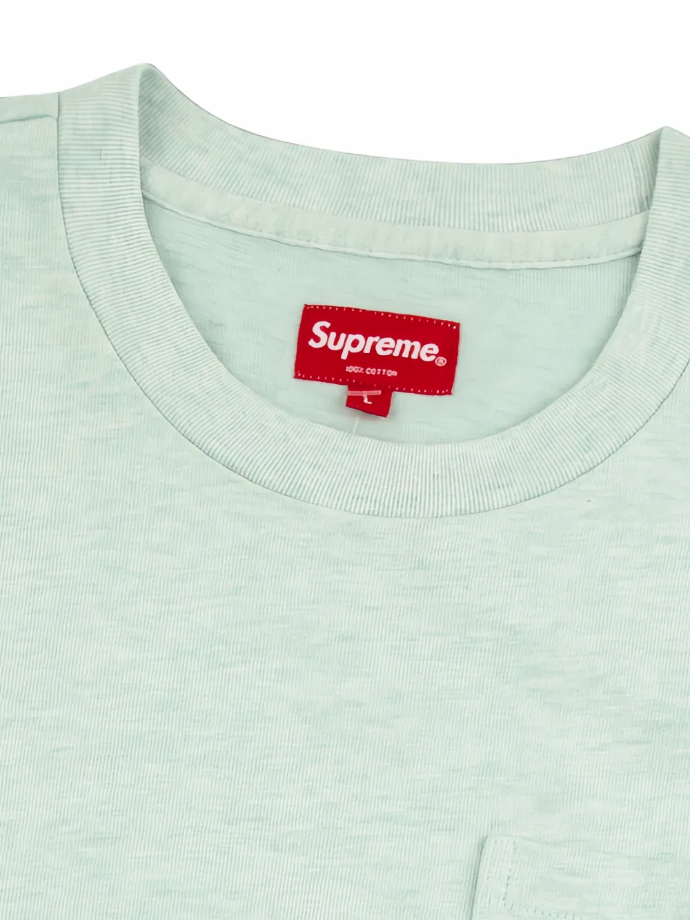Supreme T-shirt met logolabel en zak Groen