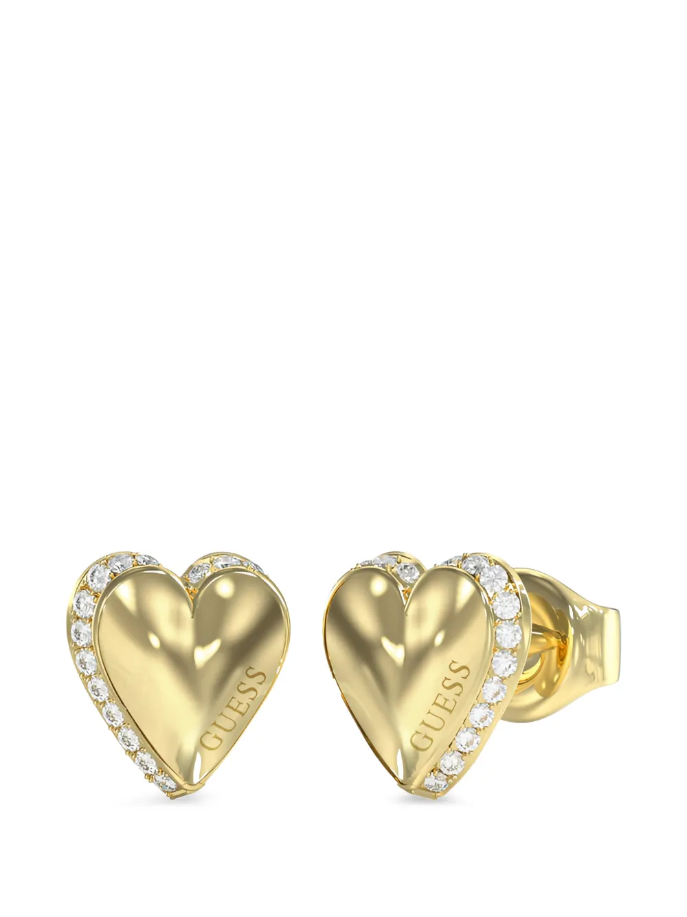 GUESS USA By Your Side heart-motif crystal-embellished earrings · OS
