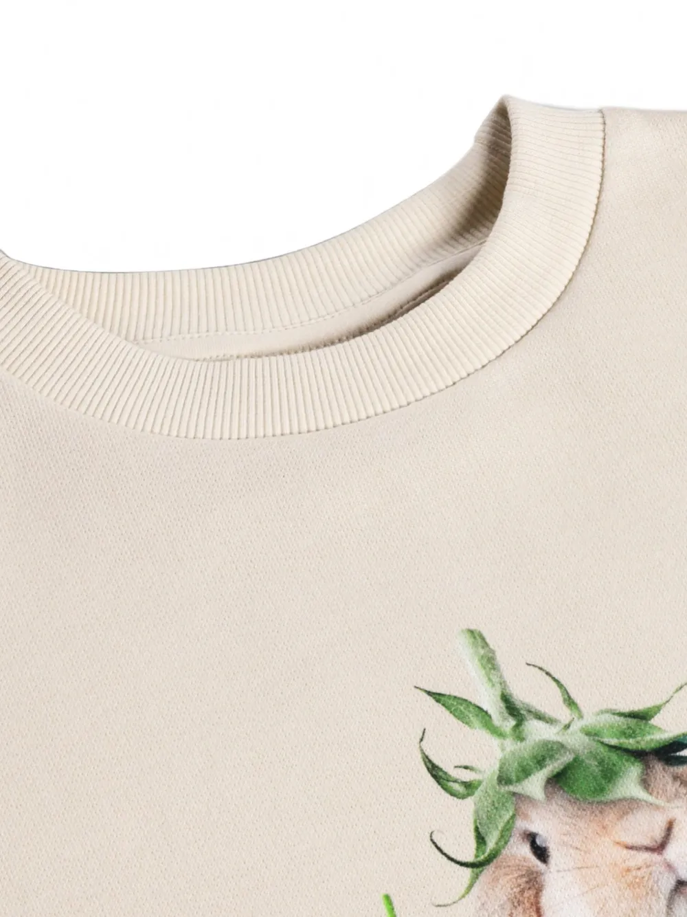 Molo Trui met dierenprint en ronde hals Beige
