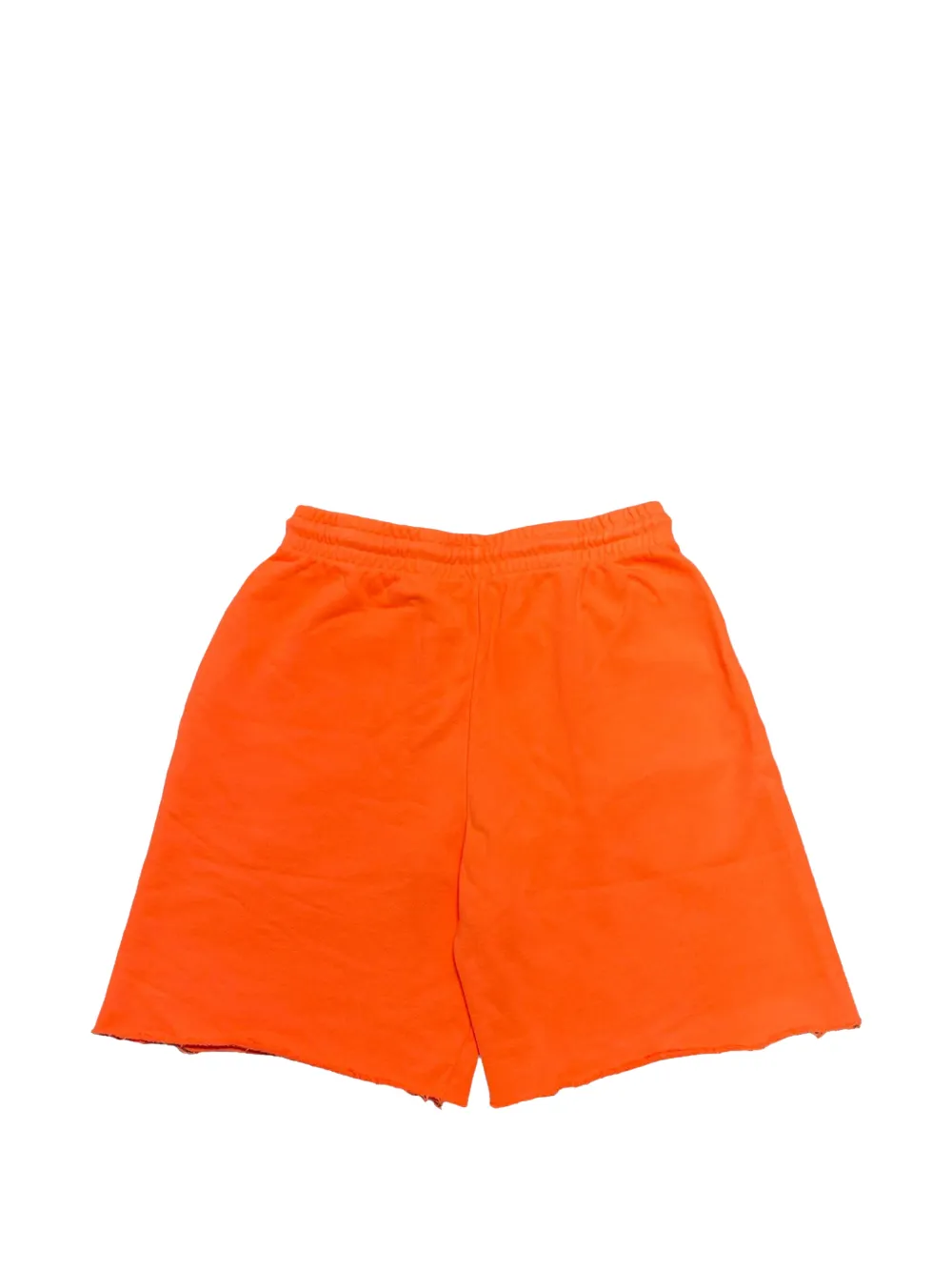 Denim Tears Shorts met logoprint en gerafelde afwerking Oranje