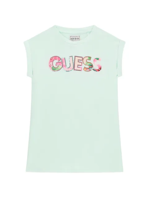 GUESS USA logo-sequin cap-sleeve dress