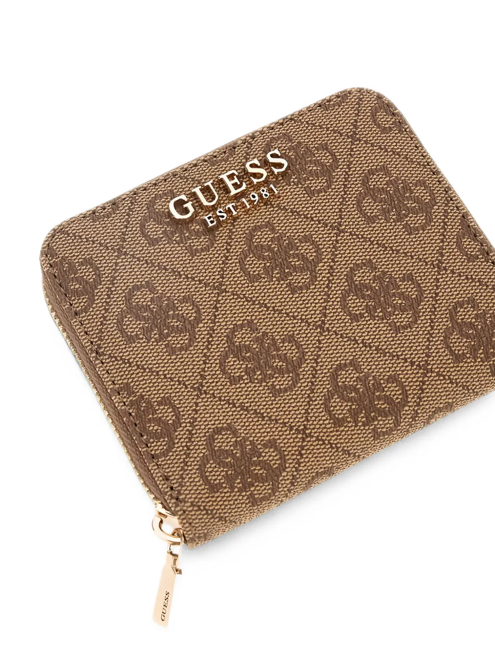 GUESS USA Laurel II portemonnee met monogramprint Beige