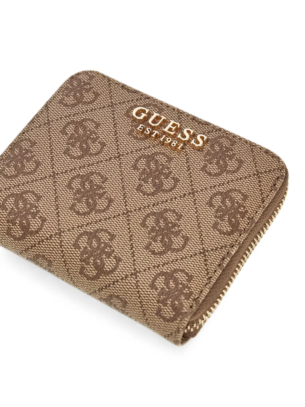 GUESS USA Laurel II portemonnee met monogramprint Beige