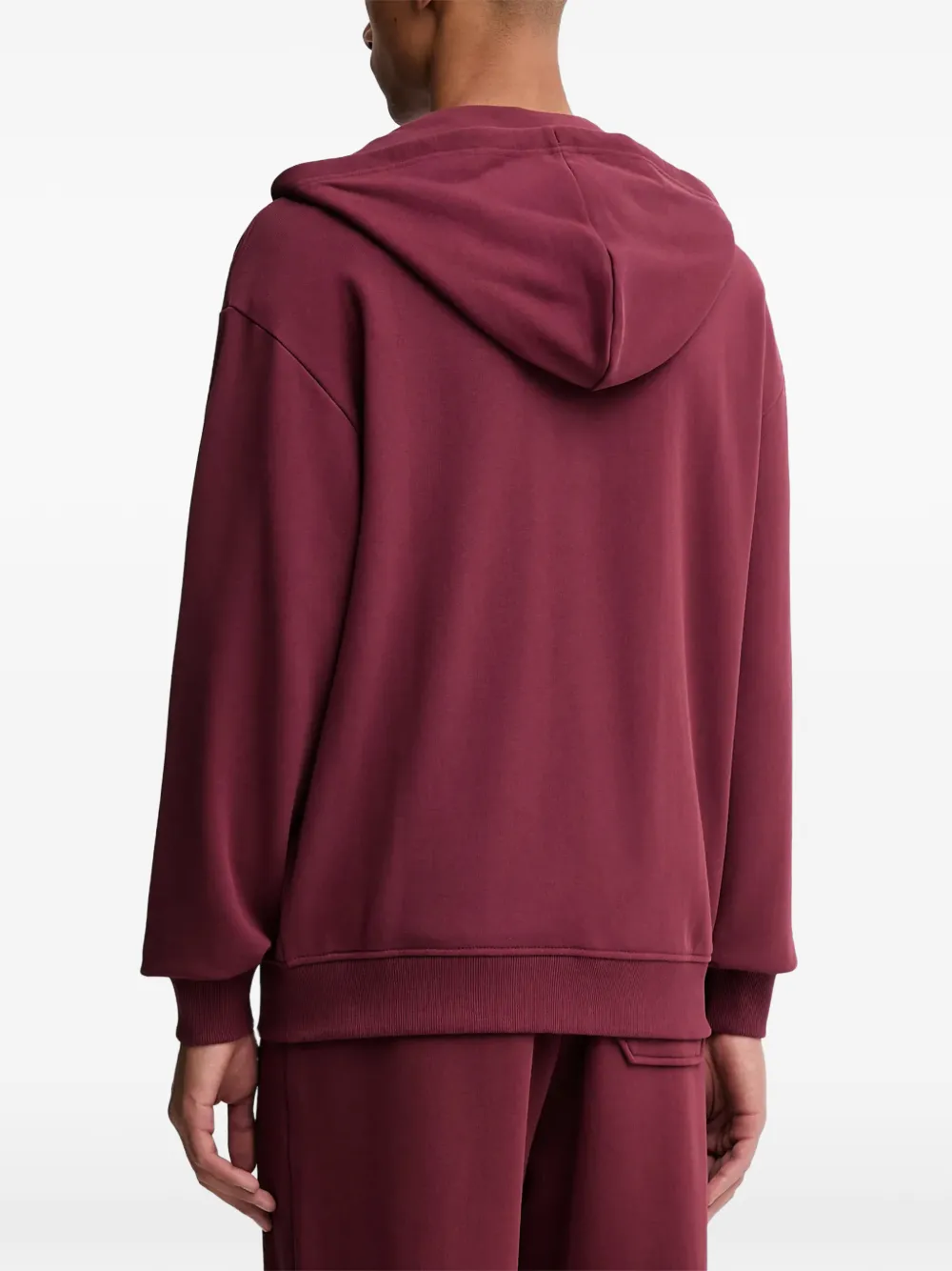 HUGO Hoodie met logopatch Rood