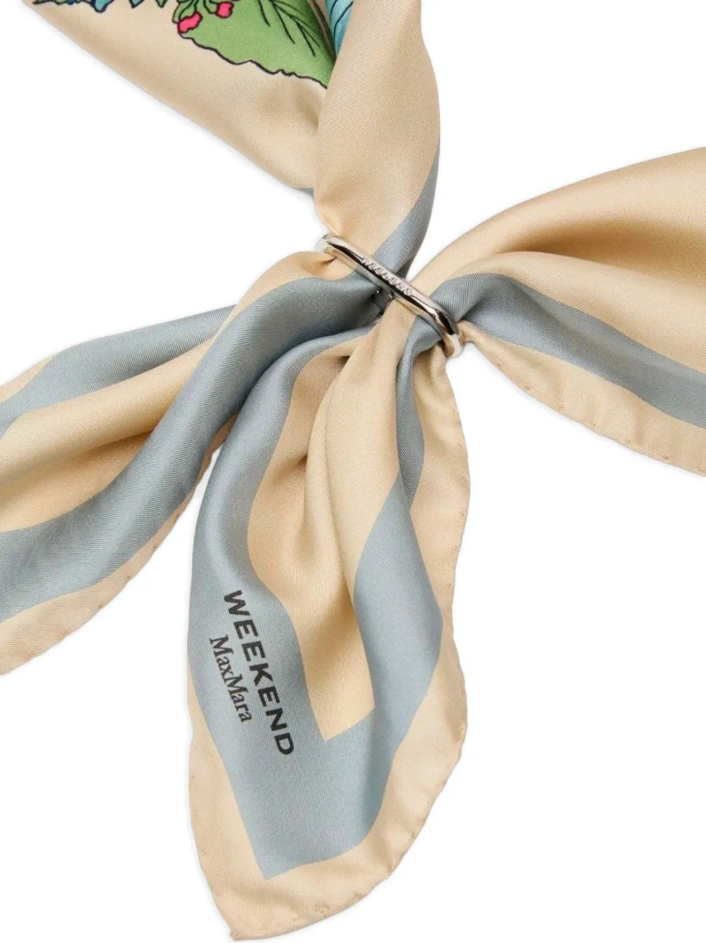 Weekend Max Mara Sjaal met bloemenprint Beige