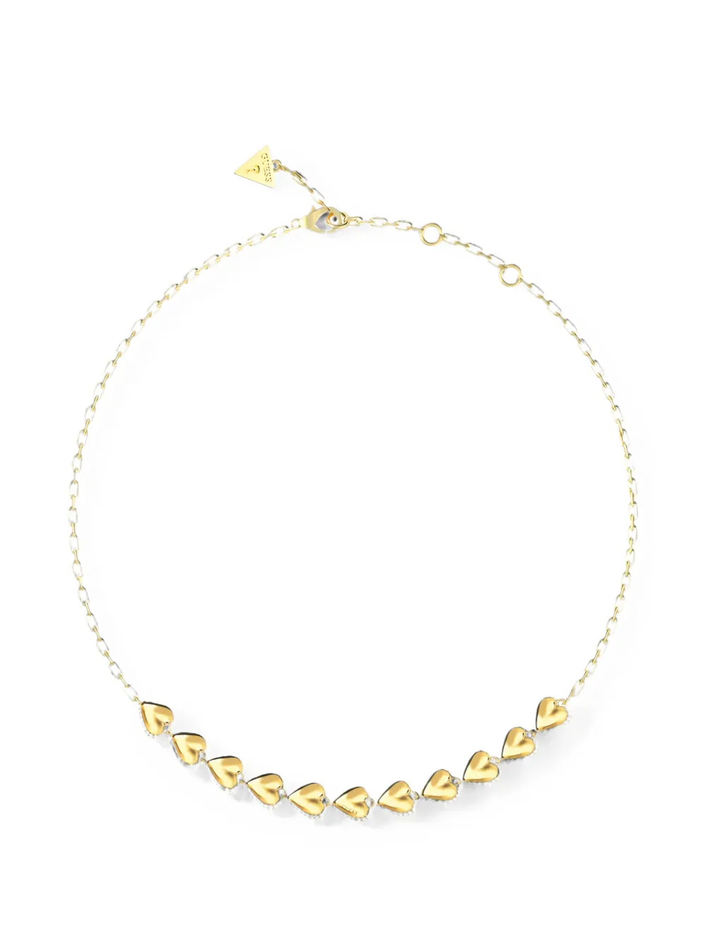 GUESS USA heart-pendant cable-link necklace - Oro