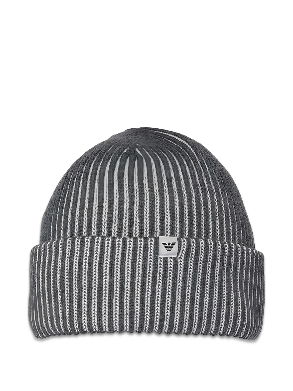 Emporio Armani ribbed-knit beanie hat - Grigio