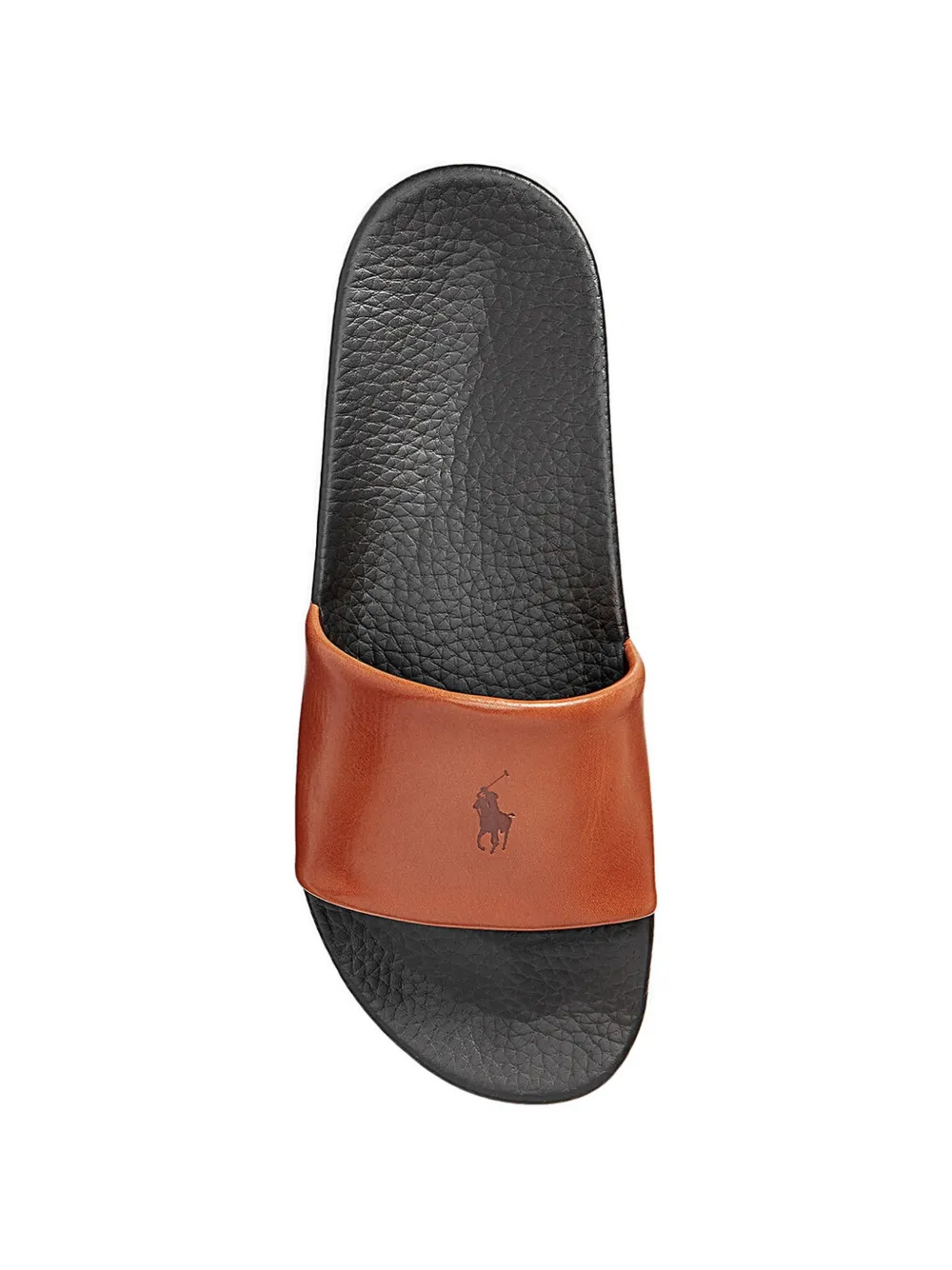 Polo Ralph Lauren logo-embossed leather slides Bruin
