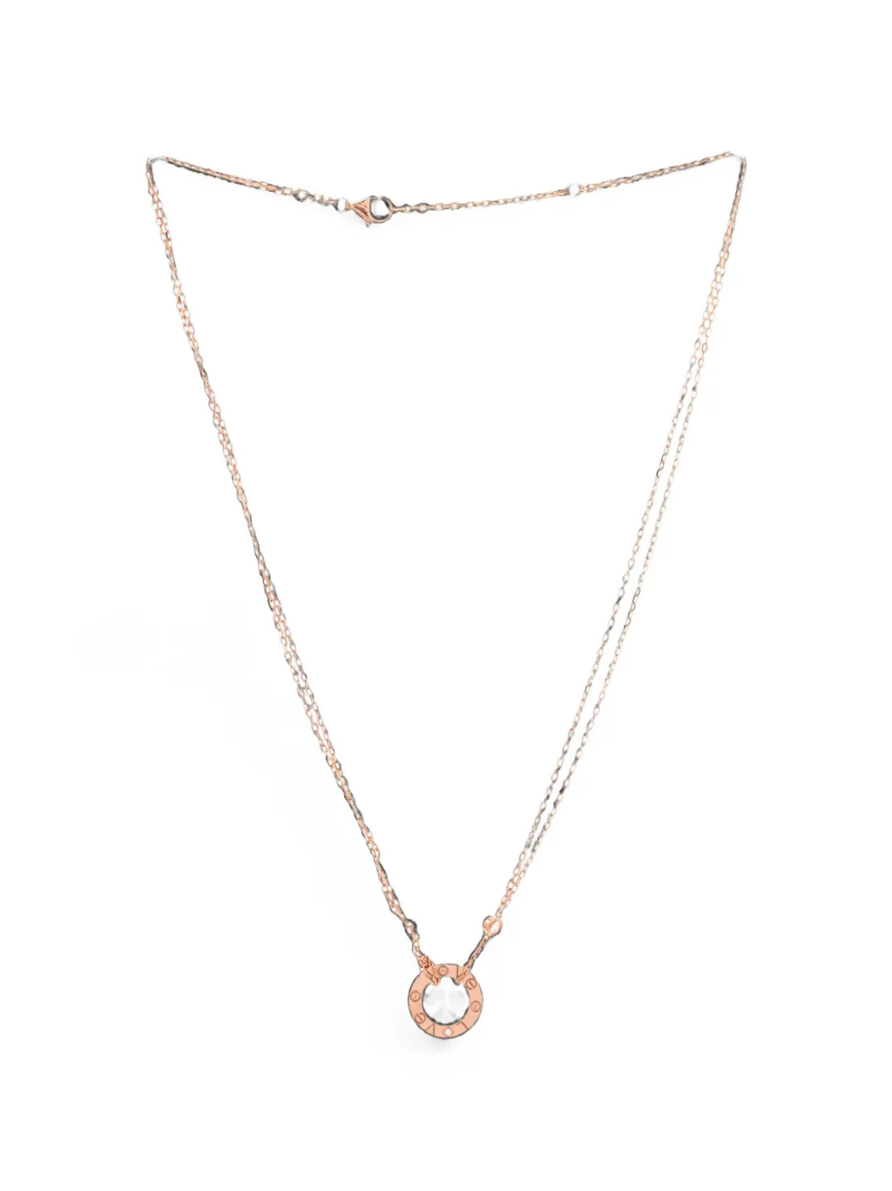Cartier 2 Diamonds Love Pendant 18K Rose Gold and Diamonds necklace - Rosa