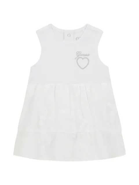 guess kids embroidered layered dress