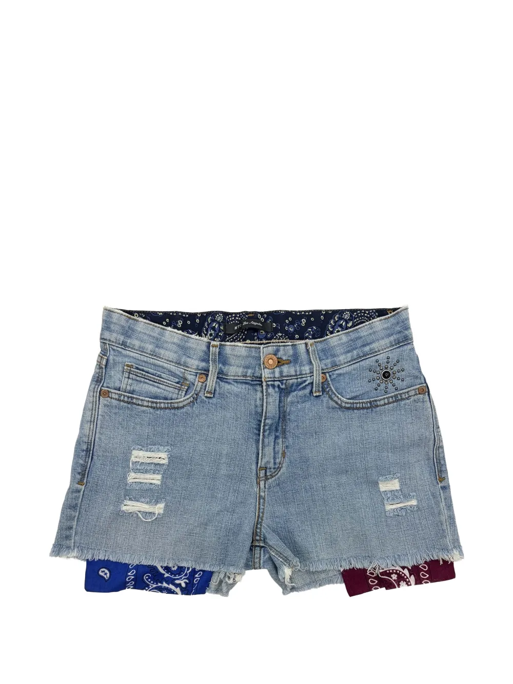 Htc Los Angeles customised Levi's bandana-insert denim shorts · 26