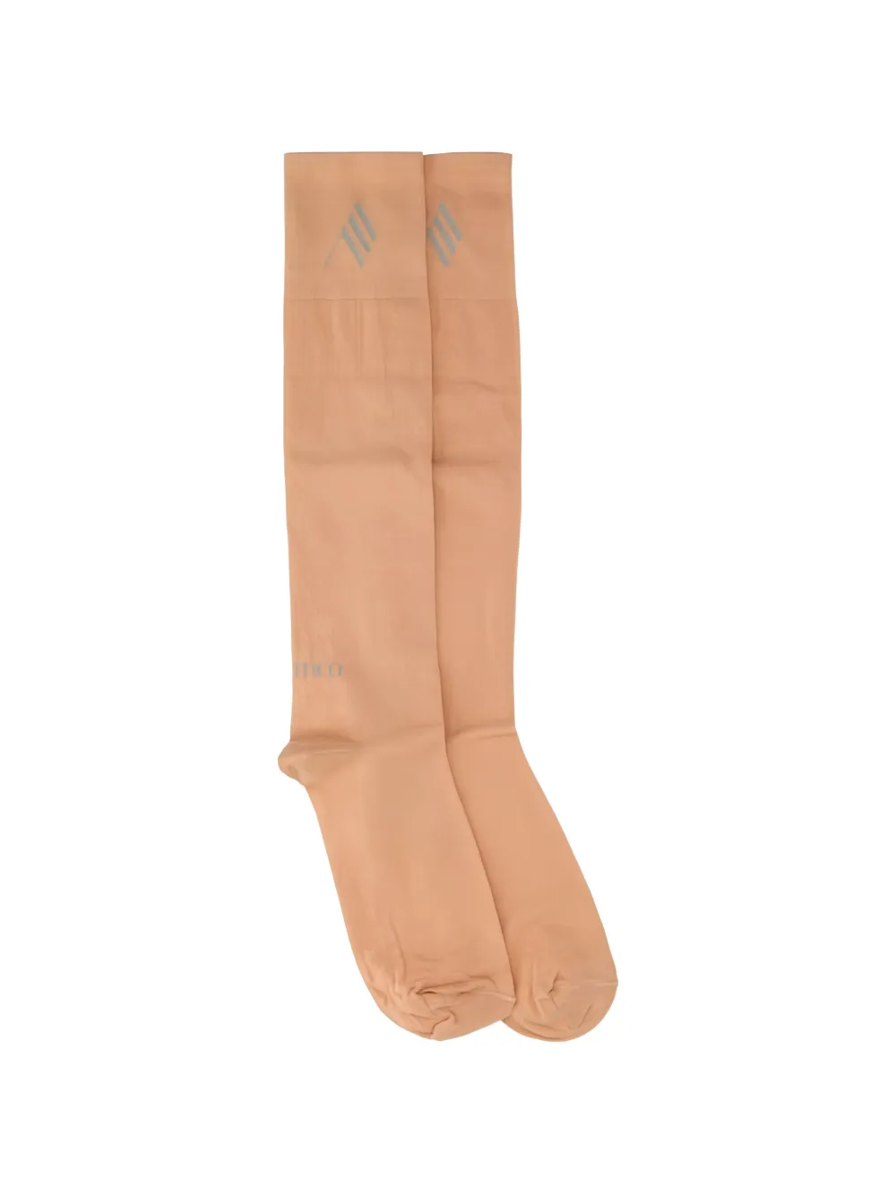 The Attico logo-print knee-high socks - Arancione