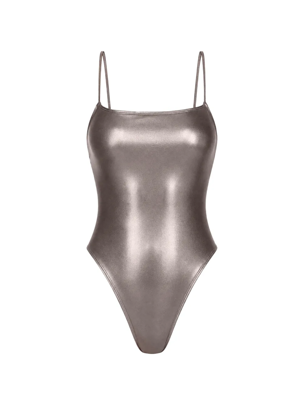 Gottex metallic-effect square-neck swimsuit - Grigio