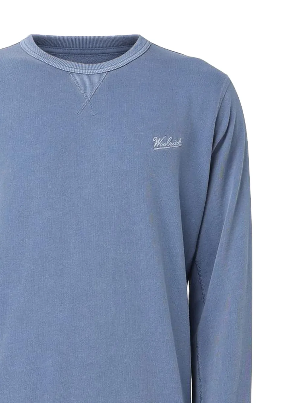 Woolrich Trui met geborduurd logo en ronde hals Blauw