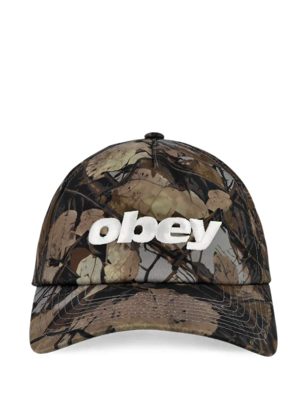 Obey Delta 5 camouflage-print cap - Marrone