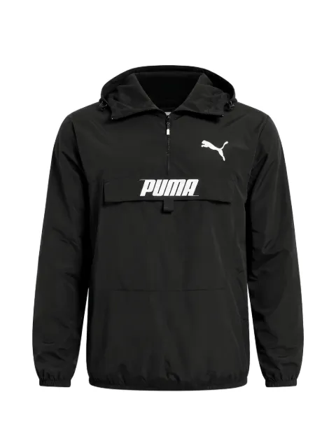 PUMA logo-print half-zip jacket