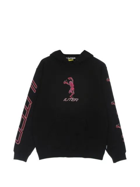 IUTER skeleton-print logo hoodie