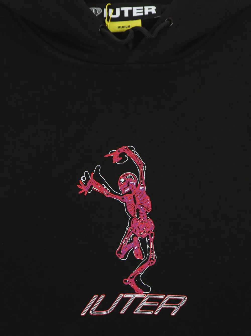 IUTER Hoodie met skelet-print en logo Zwart