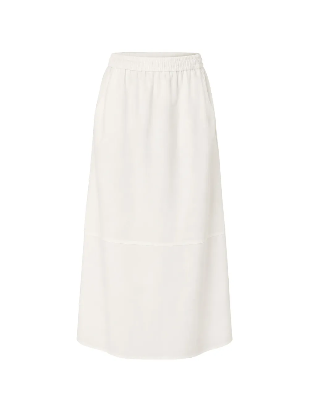 Eleh elasticated-waistband panelled midi skirt - Weiß
