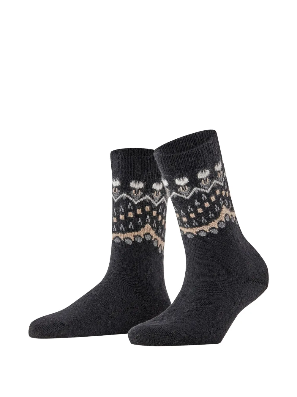 Falke Fair Isle knit socks - Nero