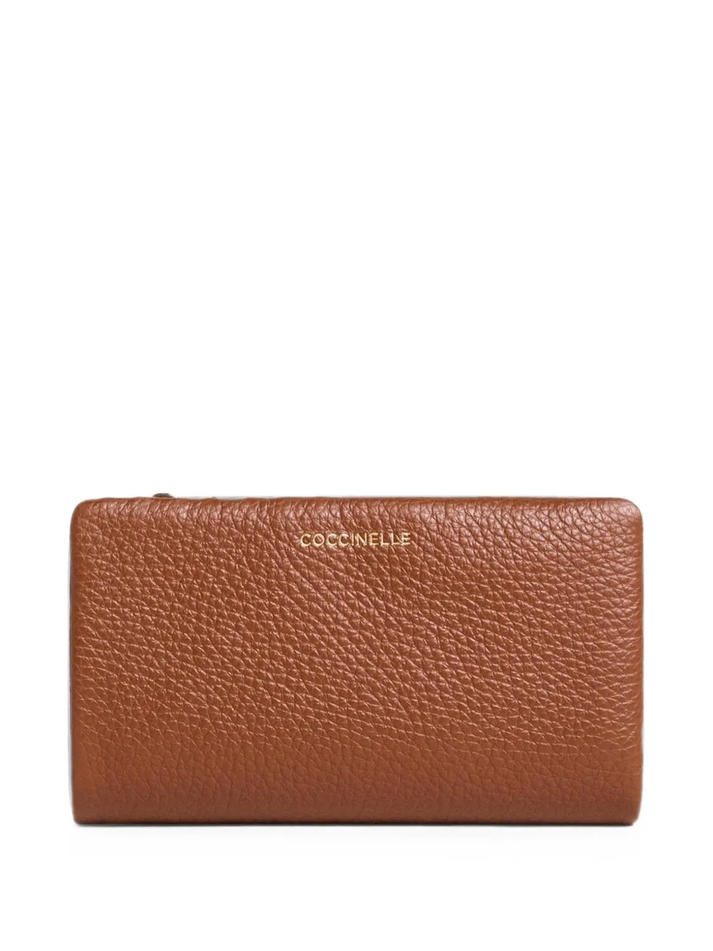 Coccinelle C-Me grained leather wallet - Marrone