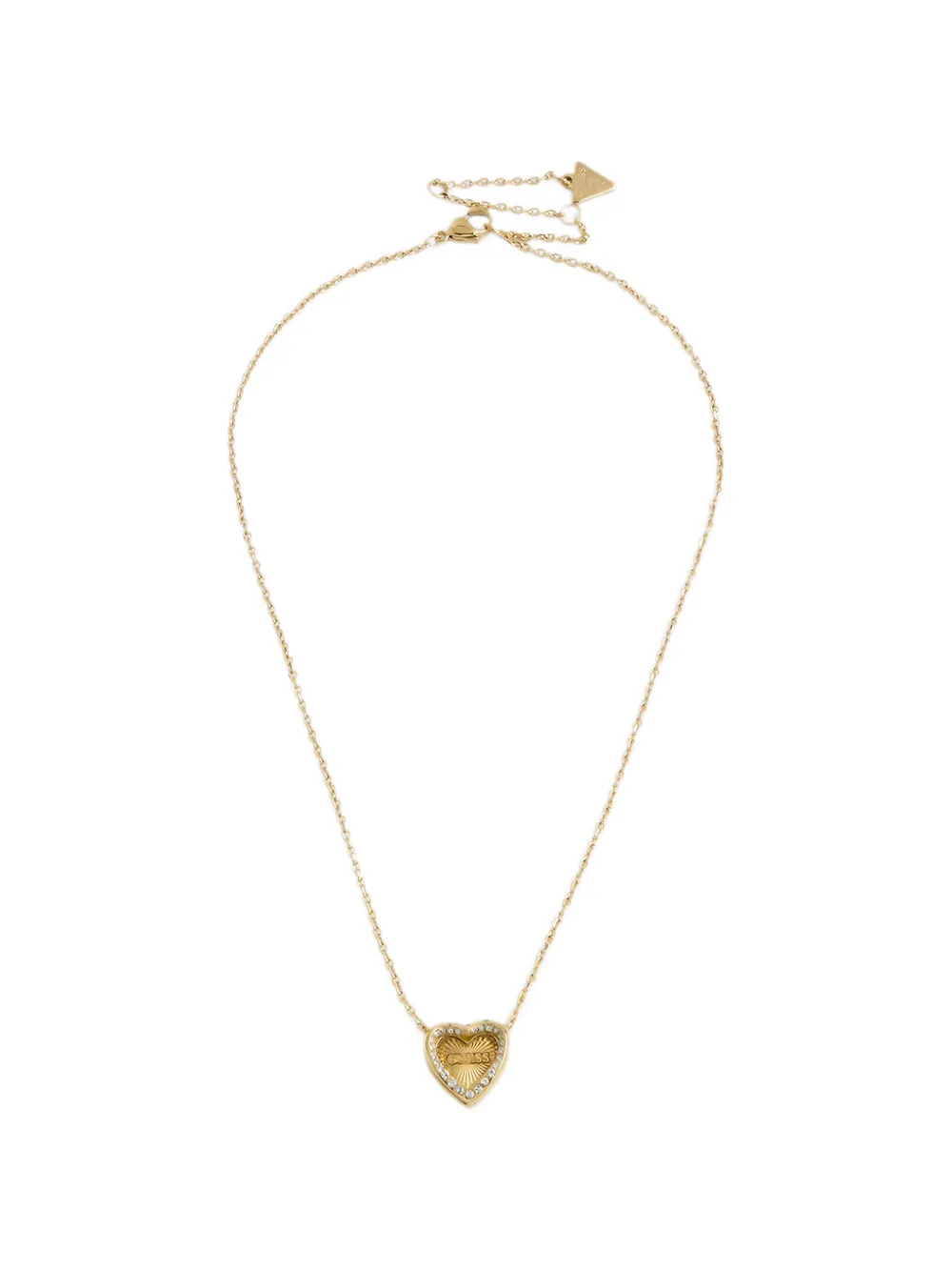GUESS USA Mon Amour crystal-embellished heart necklace · OS