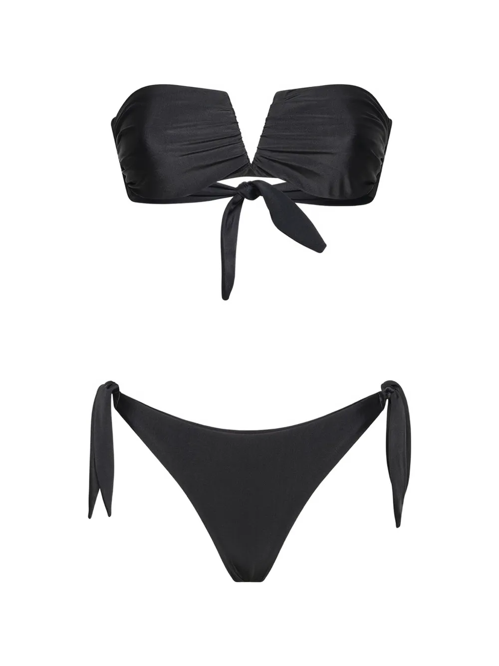 ME FUI Bikini Donna con ruches - Nero