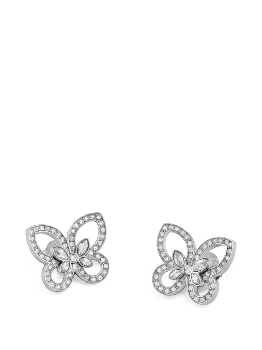 GUESS USA Lily crystal-embellished butterfly earrings · OS