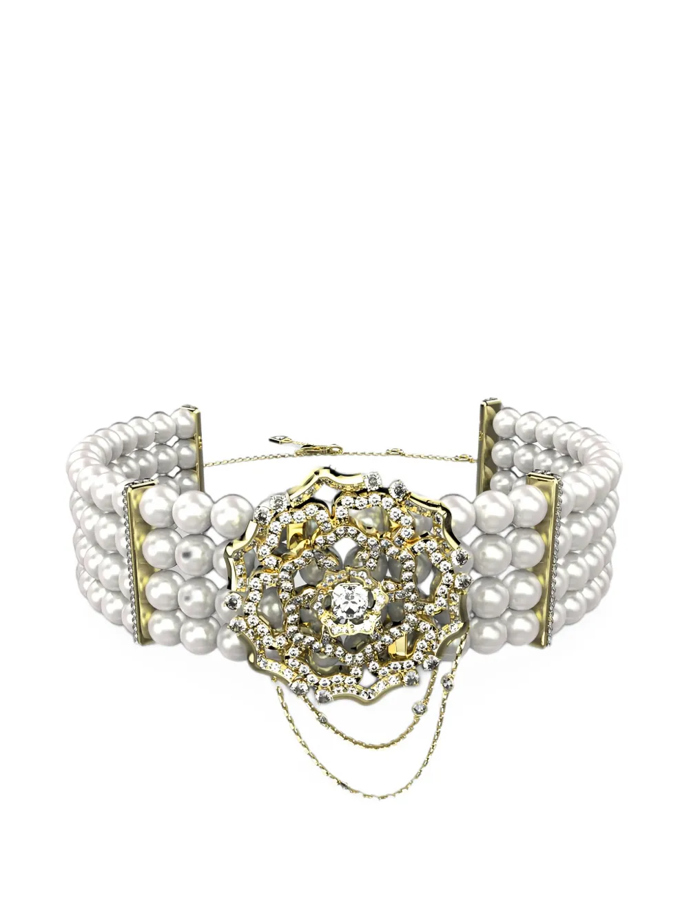 GUESS USA Peony pearl choker necklace - Oro