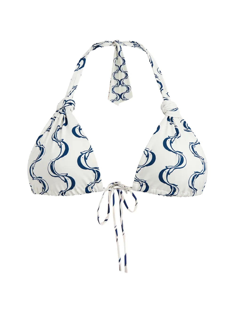 FARM Rio Longline dolphin-print bikini top - Bianco