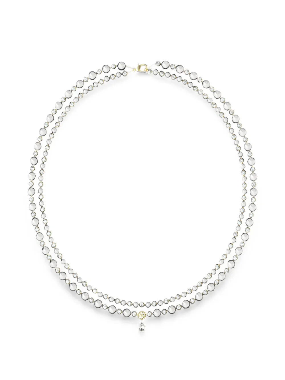 GUESS USA Tiny Pearly pearl crystal-embellished necklace - Oro