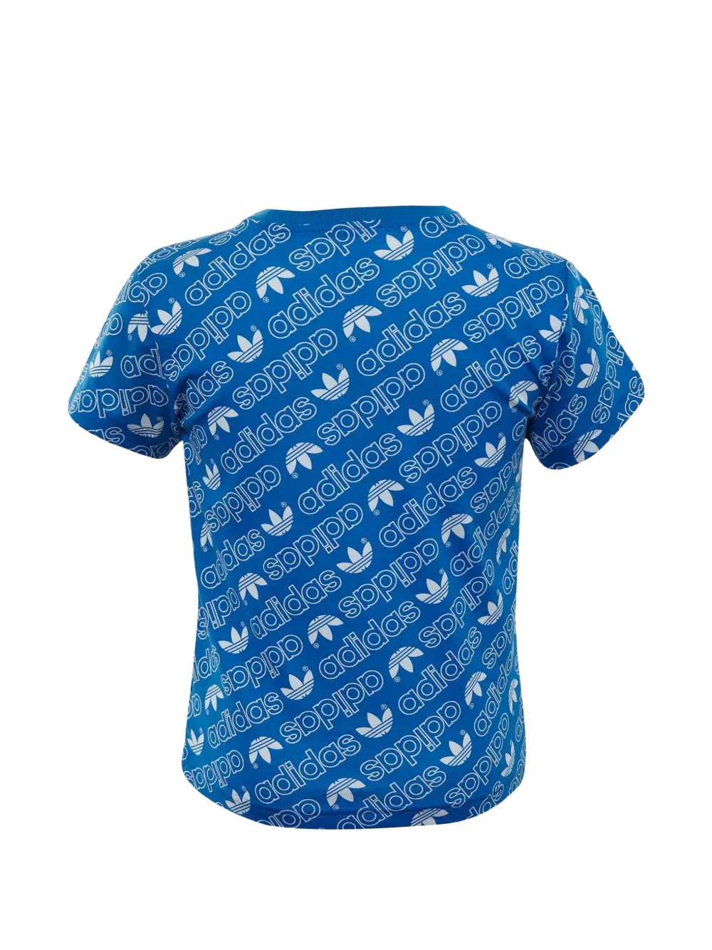 adidas Kids Trefoil T-shirt met monogram Blauw
