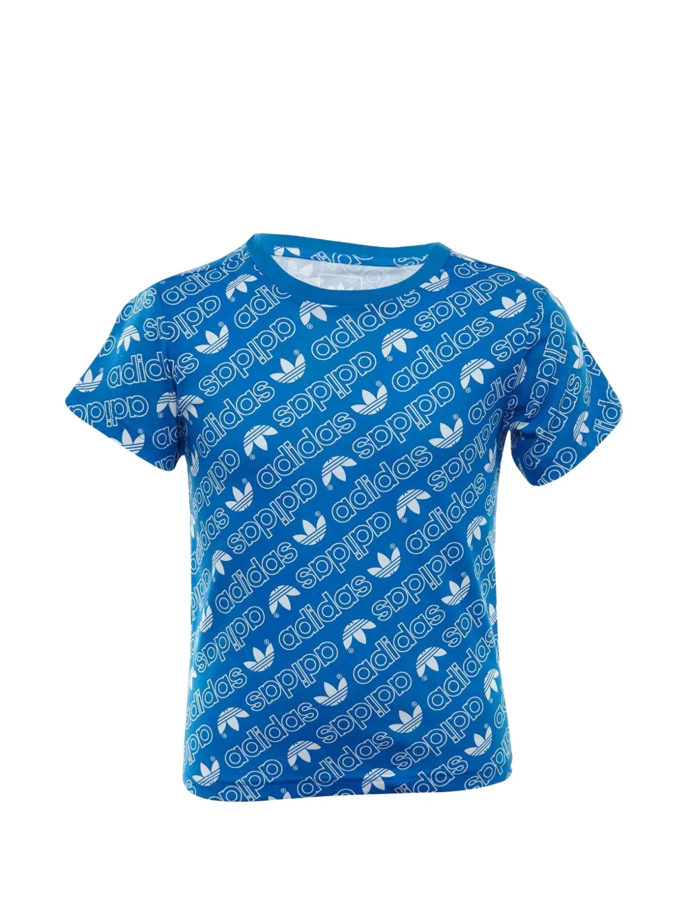 adidas Kids Trefoil monogram T-shirt - Blu