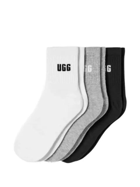 UGG logo-knit ribbed socks (set of three)