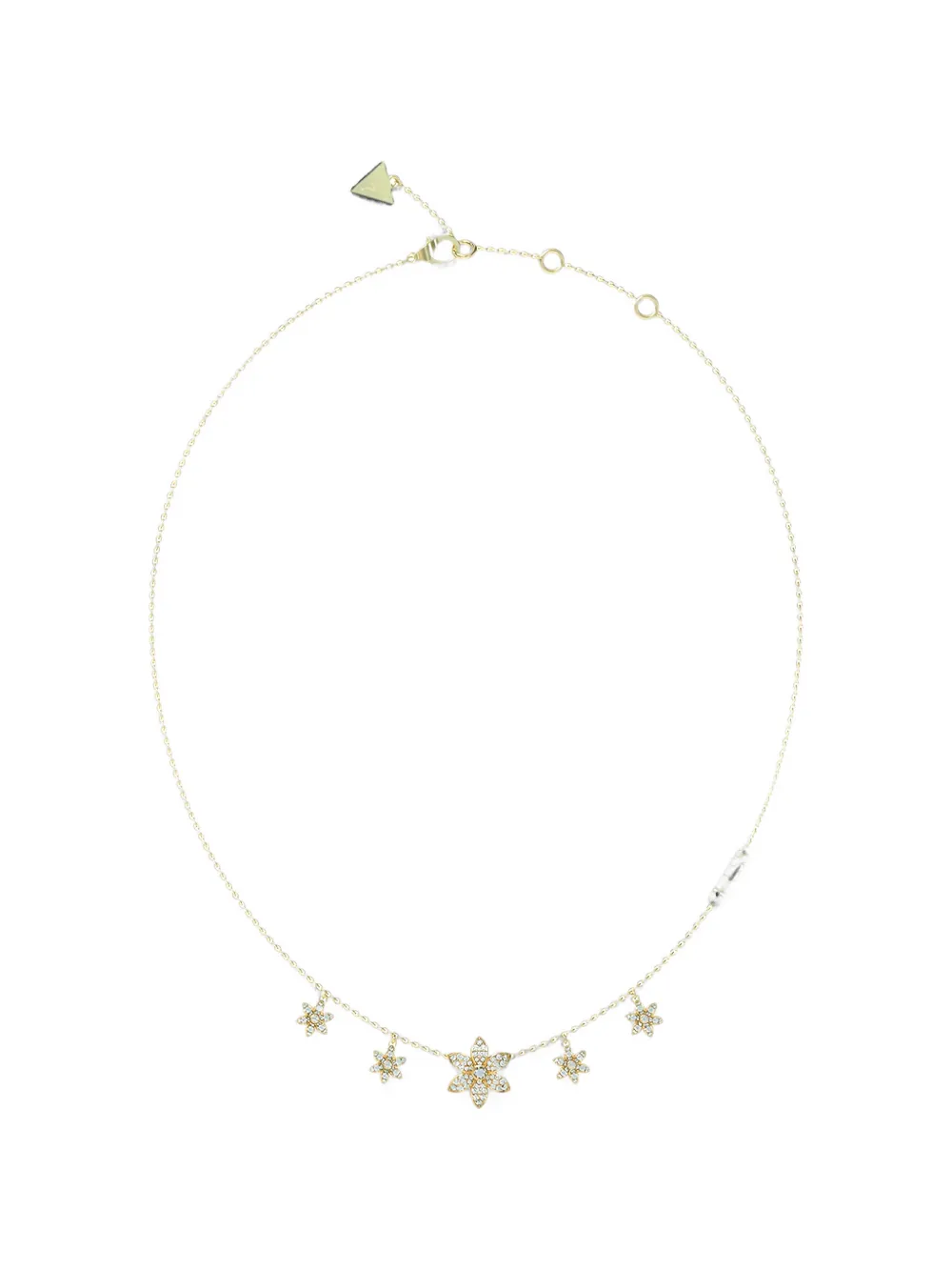 GUESS USA flower-pendant crystal-embellished necklace · OS