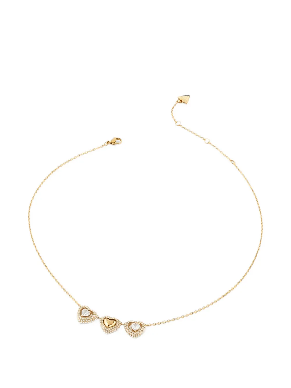 GUESS USA Beloved pavé heart-pendant necklace