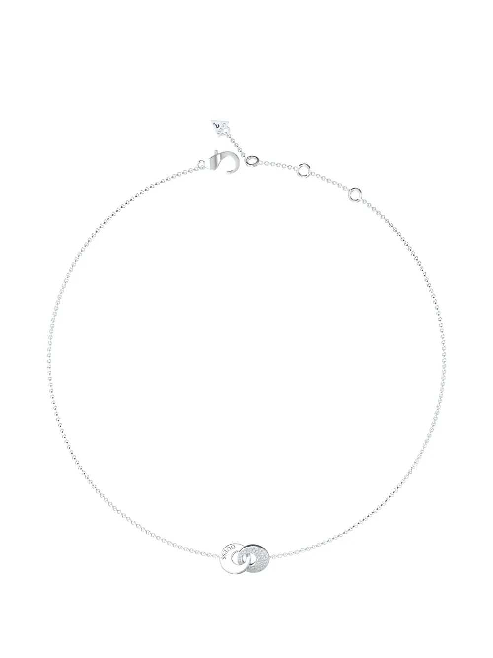 GUESS USA Blooming pavé interlocking-link necklace · OS