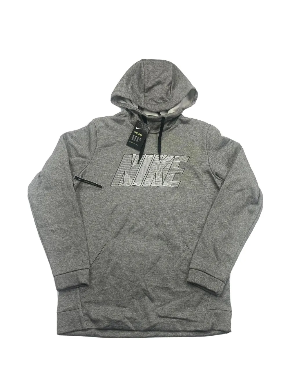 Nike logo-print drawstring hoodie - Grigio