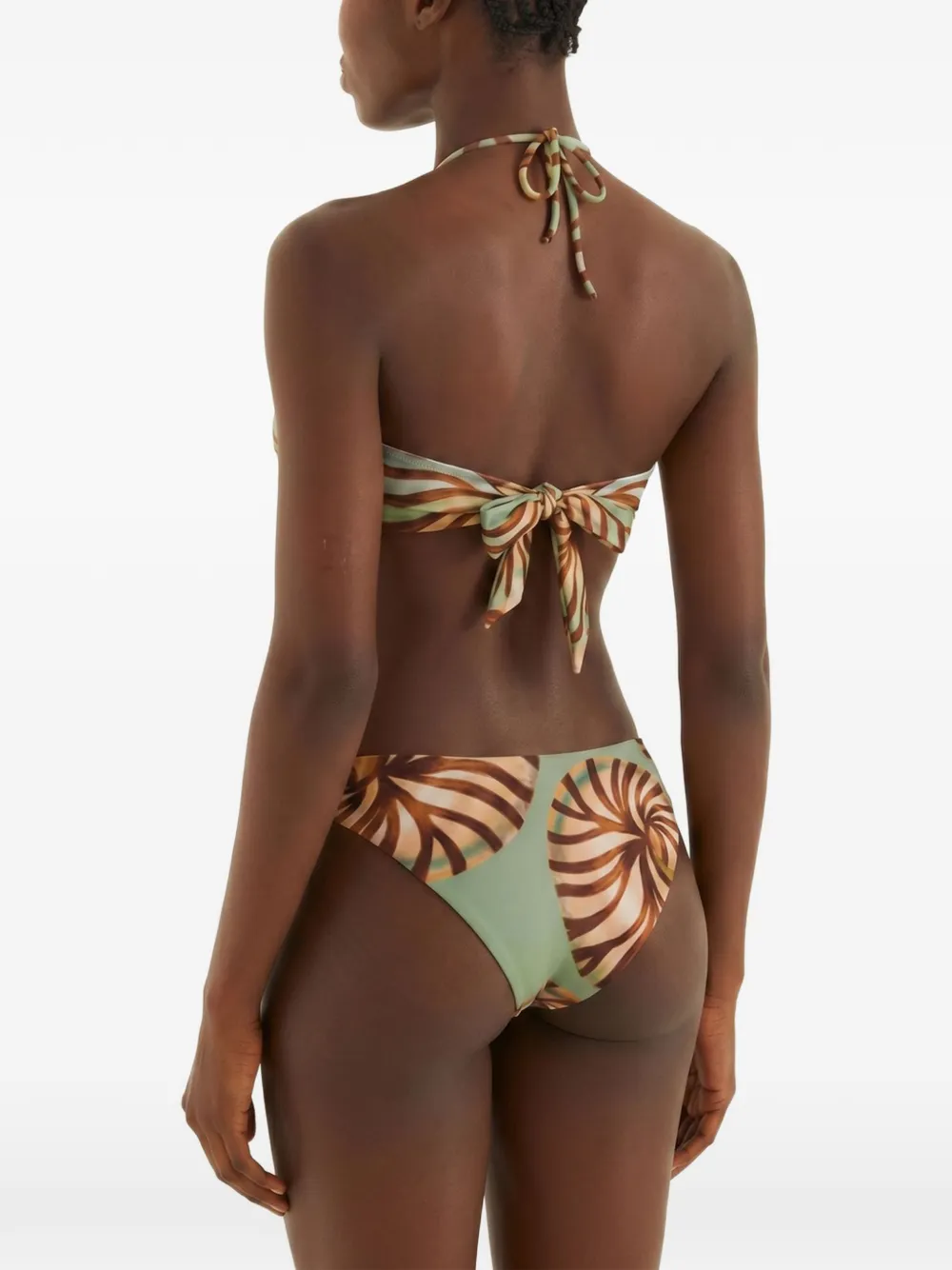 FARM Rio Bikinislip met Nautilus-print Groen
