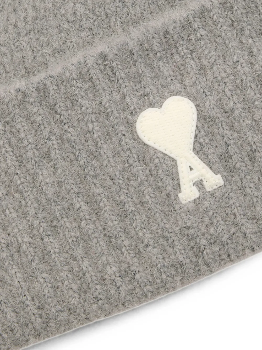 AMI Paris Alpaca muts met Ami de Coeur Grijs