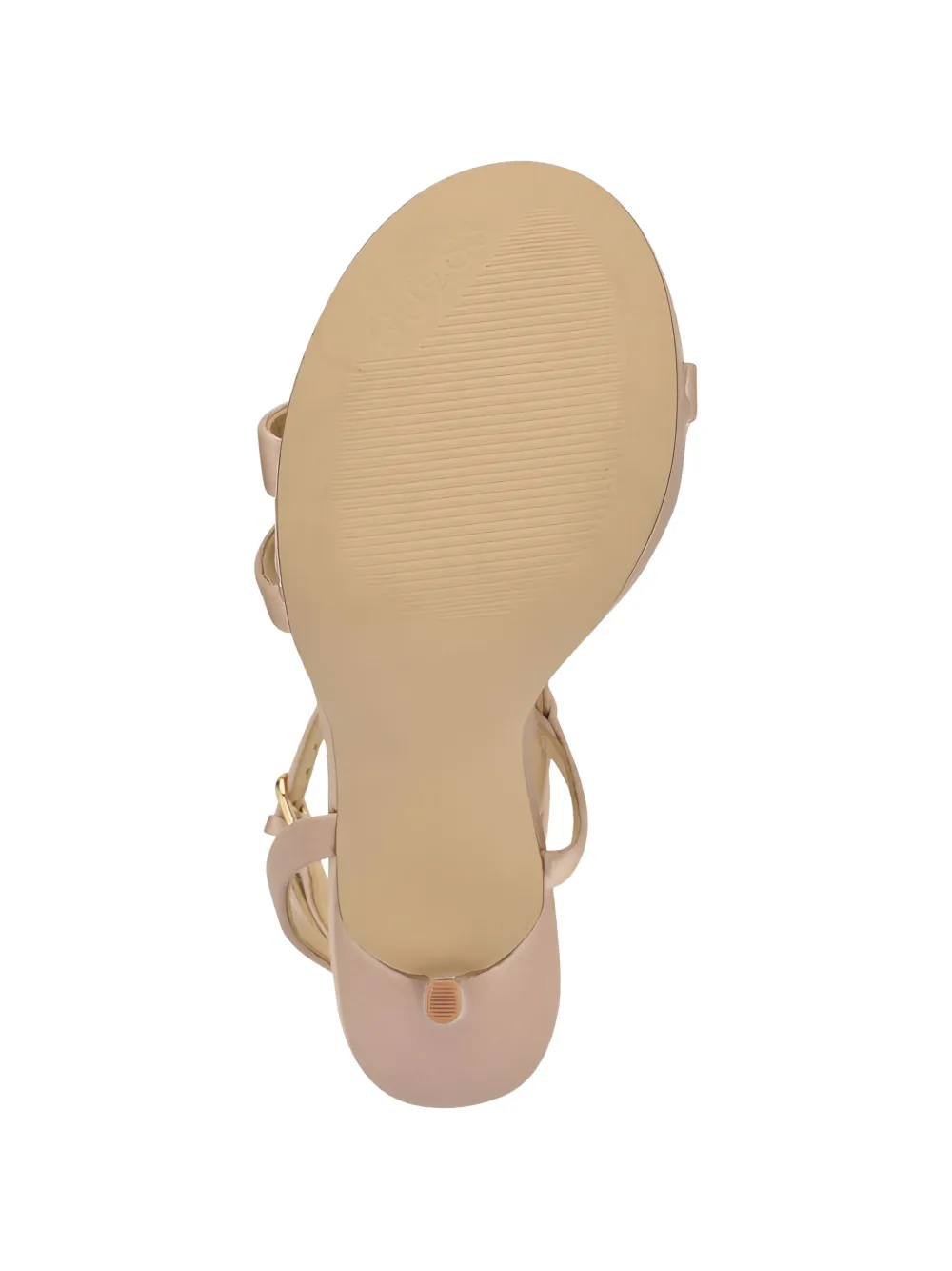 GUESS USA Lucier logo-plaque heeled sandals Beige