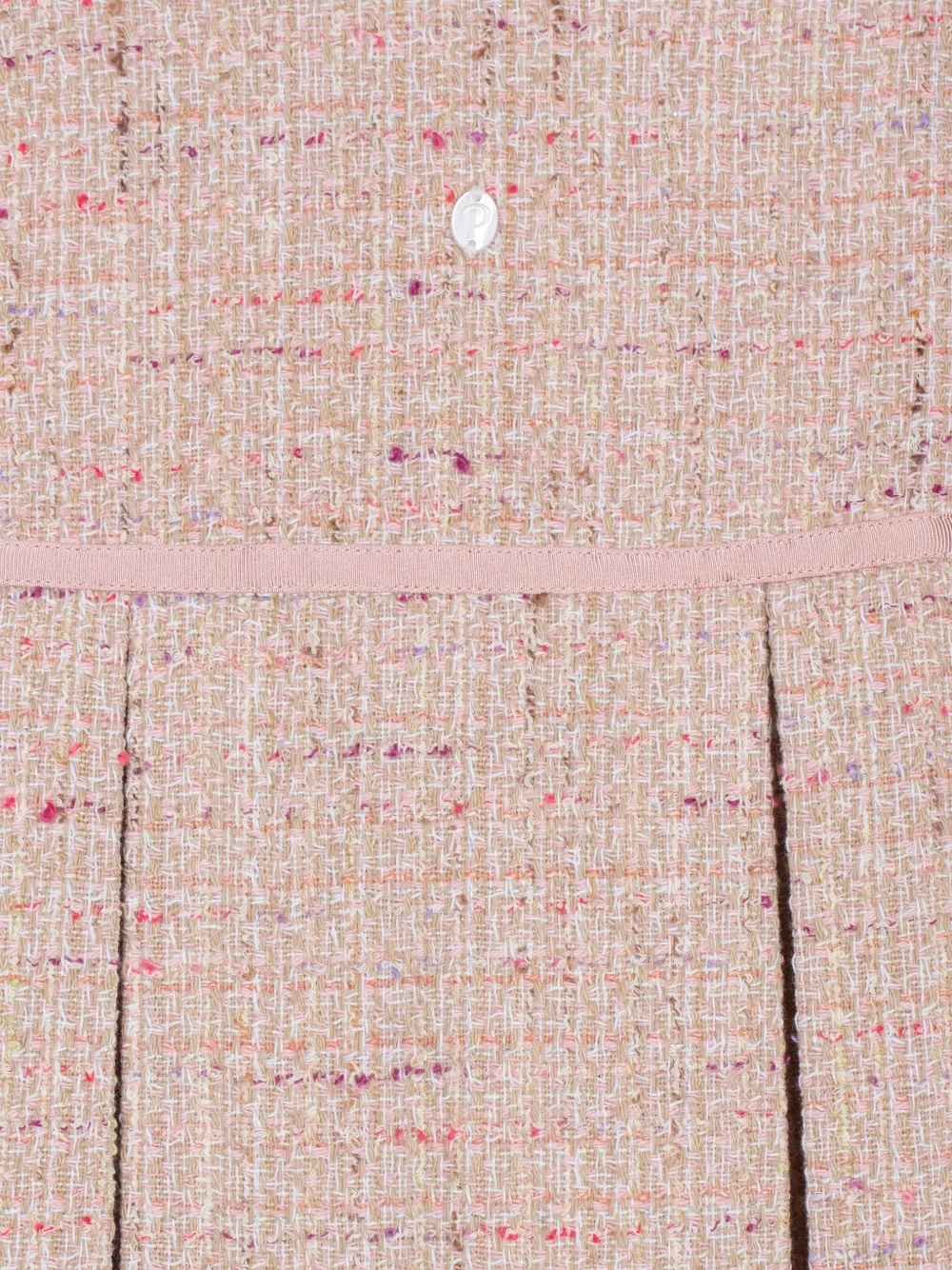 Patachou Tweed jurkset met Peter Pan-kraag Beige
