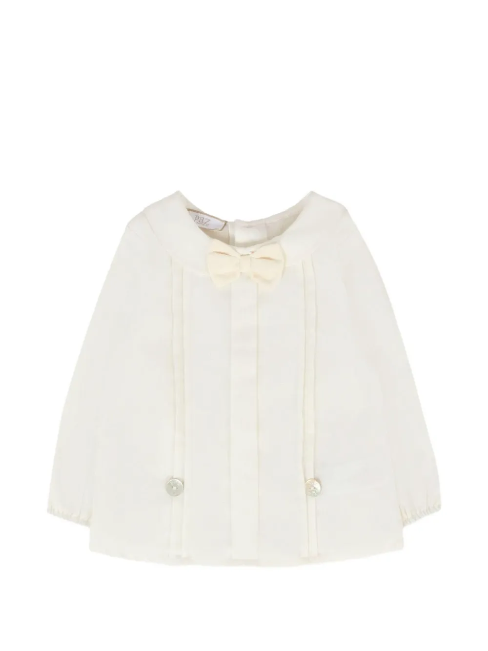 Paz Rodriguez bow-embellished pleated dress - Toni neutri