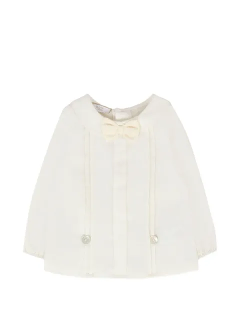 Paz Rodriguez bow-embellished pleated dress